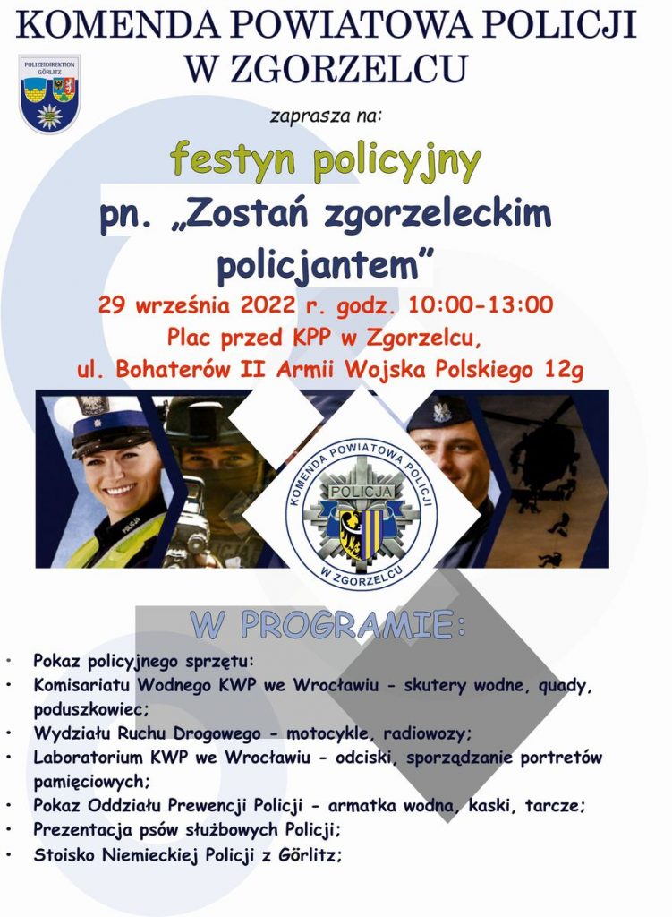 Plakat Komendy Powiatowej Policji