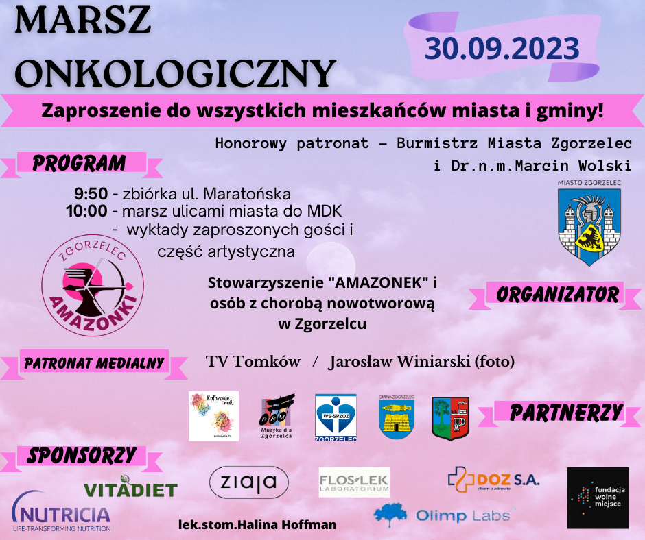 Zaproszenie na Marsz Onkologiczny
