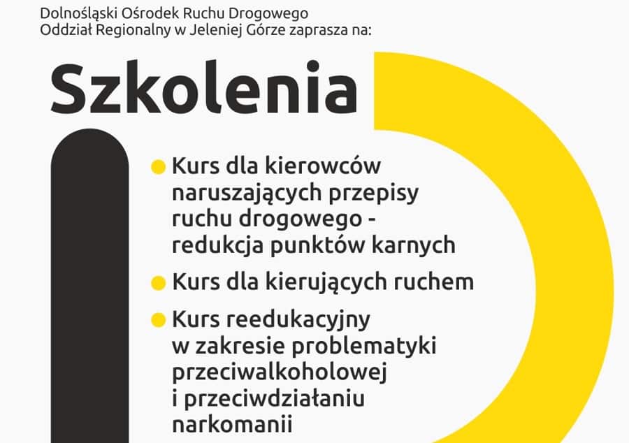 Szkolenia dla kierowców w Dolnośląskim Ośrodku Ruchu Drogowego  w Jeleniej Górze
