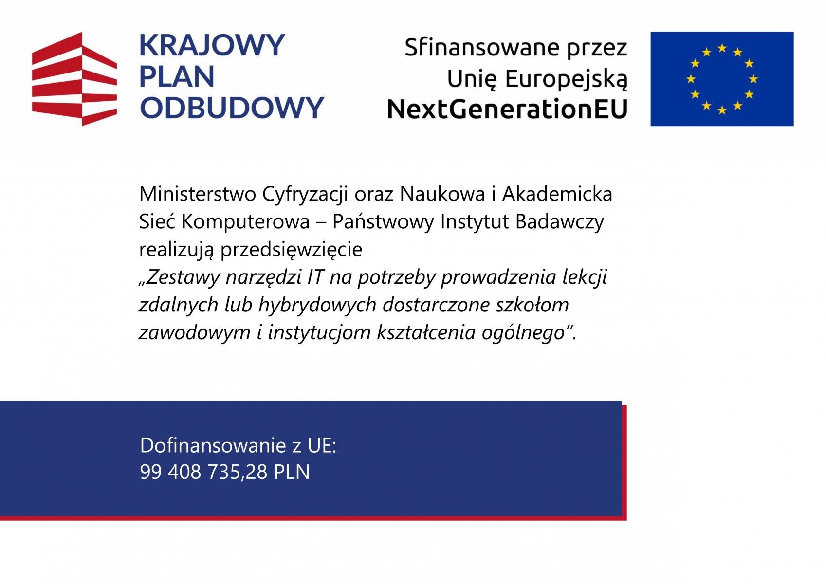 Sprzęt dla szkół z KPO – realizacja wskaźnika C12L Zestawy do nauczania zdalnego